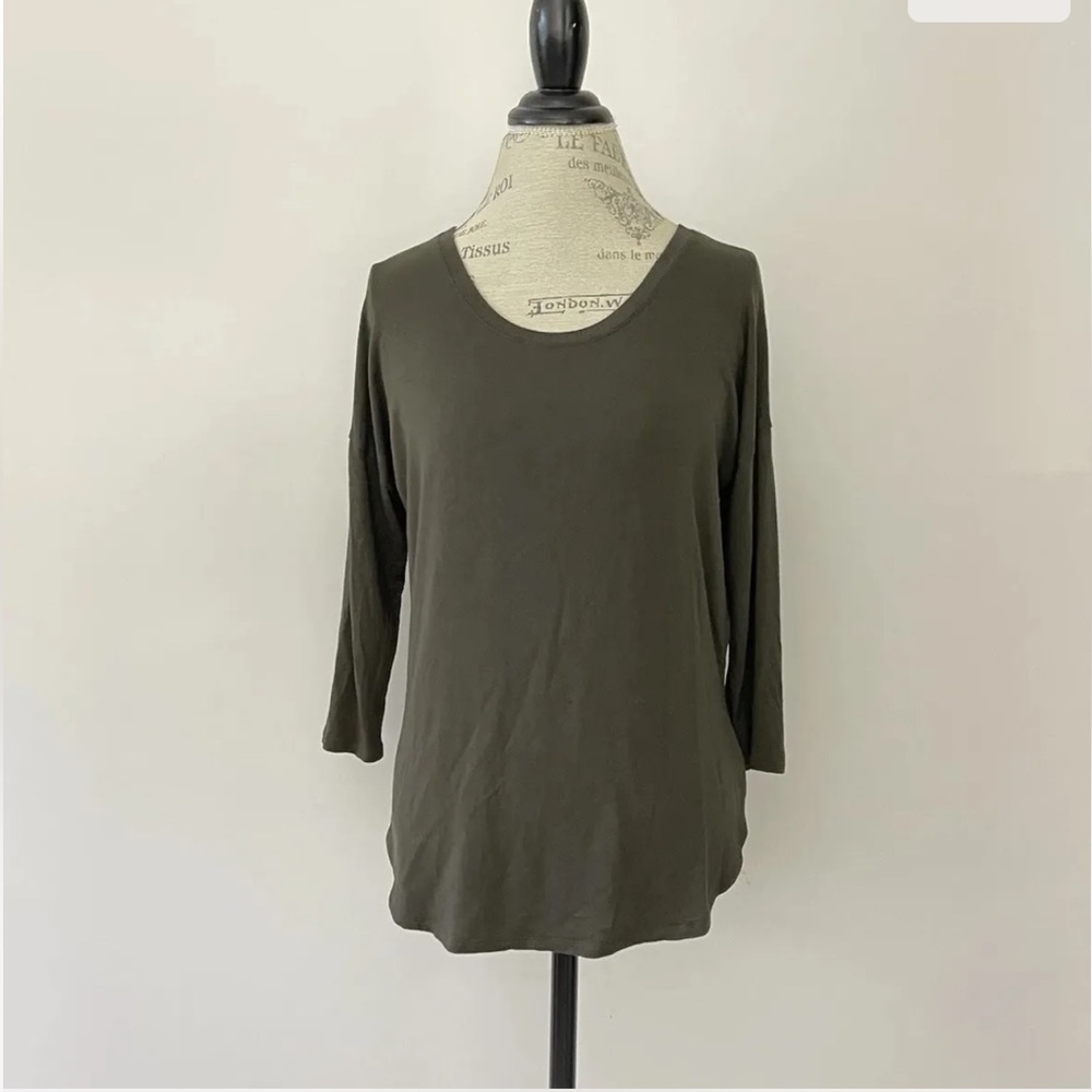Babaton Aritzia Long Sleeve Round Neck drop shoulder Tunic Top Size Small